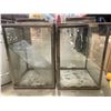 Image 2 : TWO TERRARIUMS AND PORCELAIN STAND