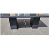 Image 2 : NEW RATANA 72 X 40 BLACK CASA MADRID PATIO TABLE WITH TEMPERED GLASS TOP, 2 BOX LOT