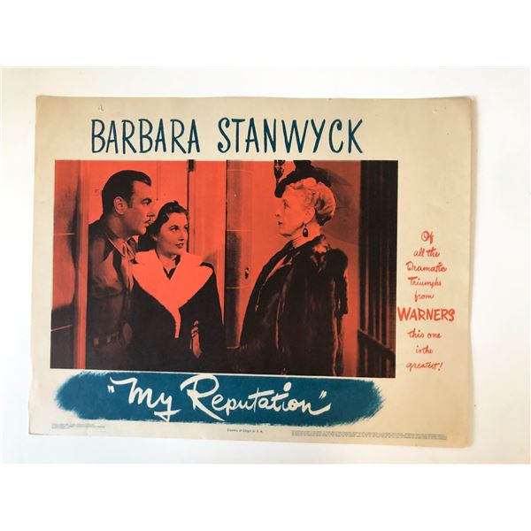 My Reputation original 1946 vintage lobby card
