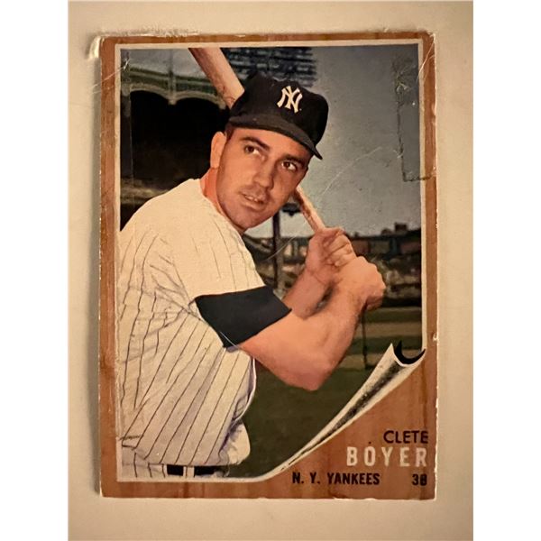 Clete Boyer 1962 Topps baseball card No. 490
