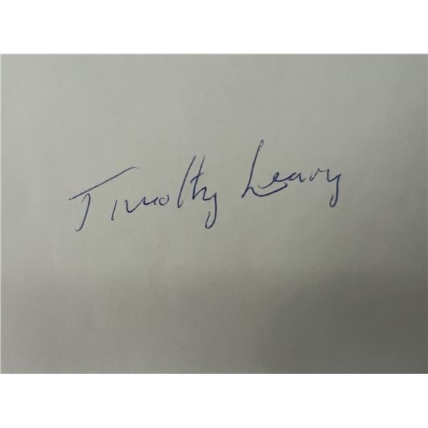 Turn on, Tune In Drop Out Timothy Leary original signature