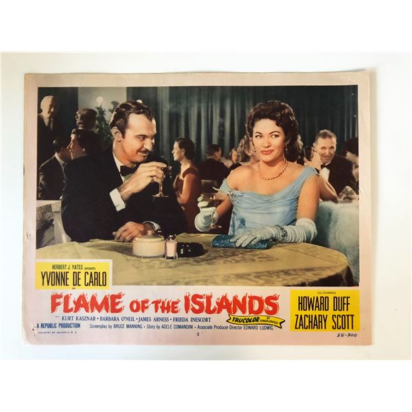 Flame of the Islands original 1955 vintage lobby card