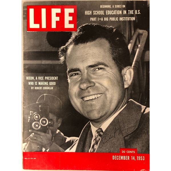 Richard Nixon signed Life Magazine. GFA Authenticated