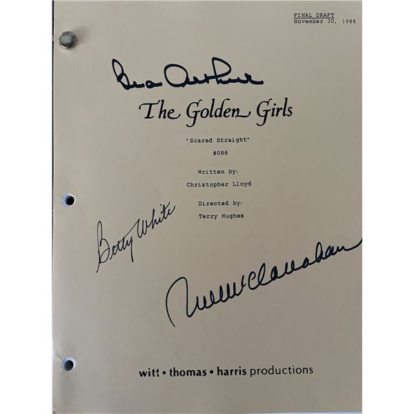 The Golden Girls cast signed script