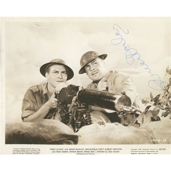 Wake Island Brian Donlevy signed movie photo