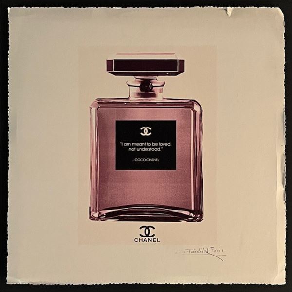 Chanel Paris Parfum Fairchild Paris Collection Deckled Edge Print with foam backing.