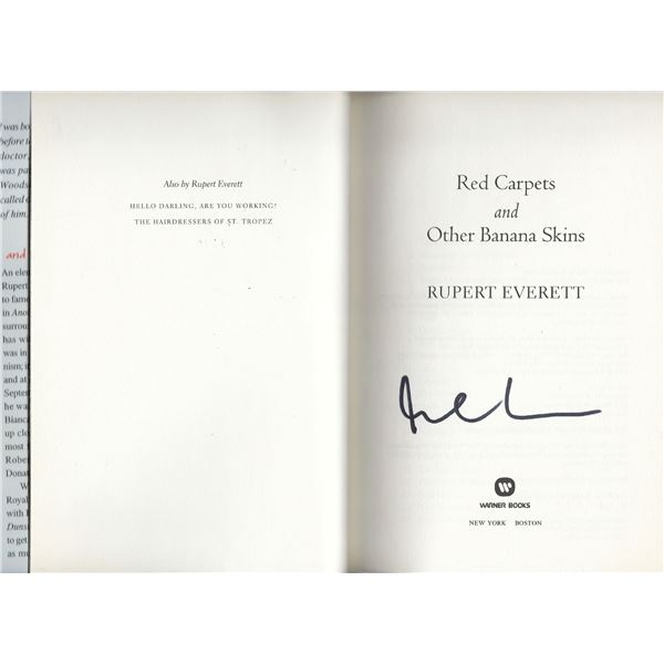 Rupert Everett signed book