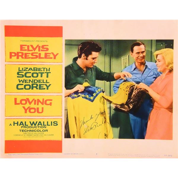 Elvis Presley signed lobby card