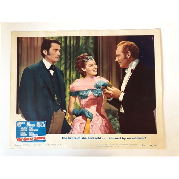 The Great Sinner original 1949 vintage lobby card