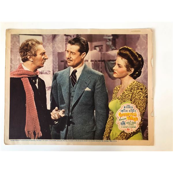 Greenwich Village original 1944 vintage lobby card