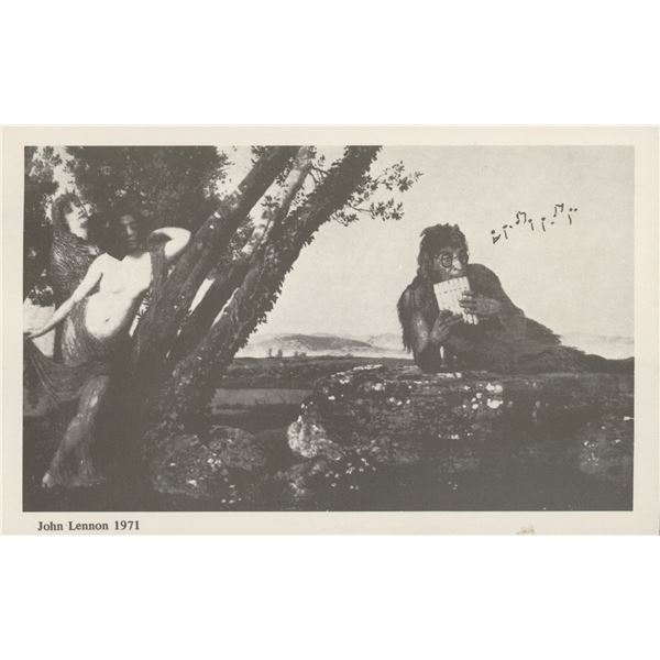 John Lennon signed note