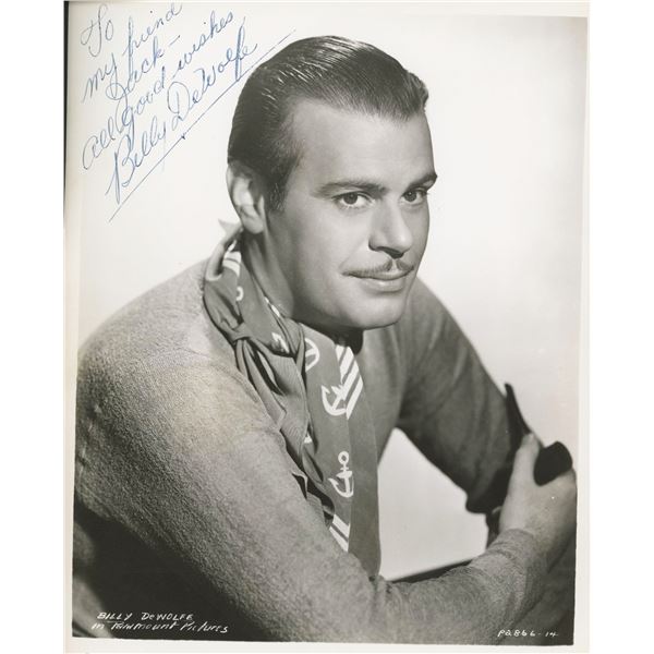 Dear Brat Billy DeWolfe signed photo