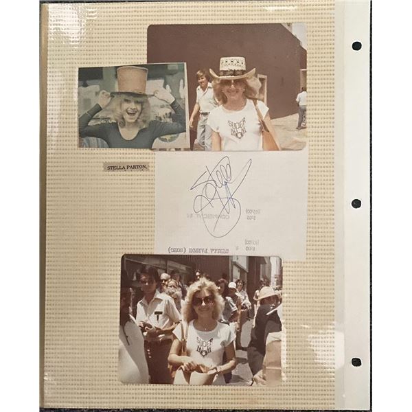 Stella Parton photo album page with cut