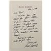 Image 1 : Kiss Me Kate Brent Barrett Signed Note