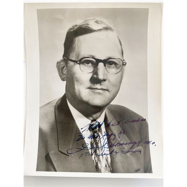 Iowa Congressman Fred Schwengel signed photo