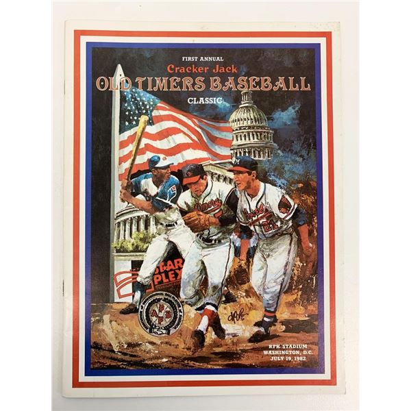 1982 First Annual Cracker Jack Old Timers Baseball Classic Program
