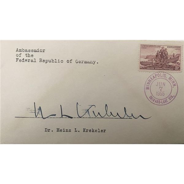 Dr. Heinz L Krekeler Signed Envelope