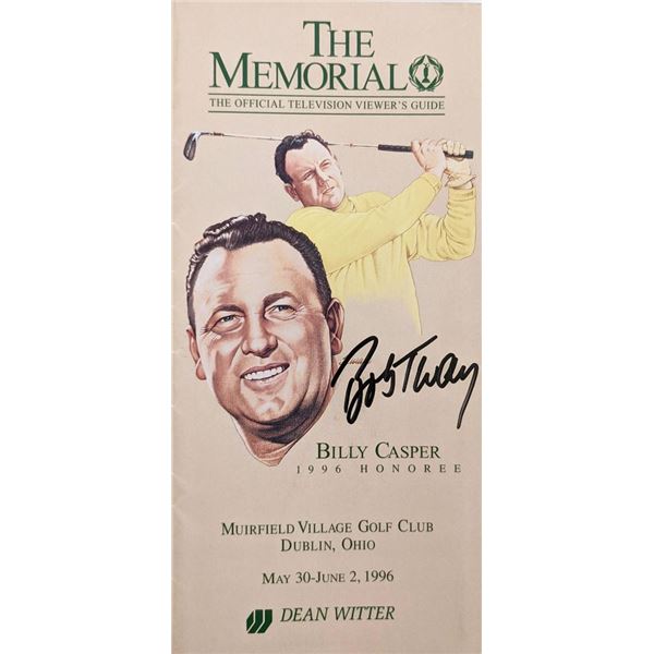 Pro Golfer Robert Raymond Tway IV signed 1996 Memorial Viewers Guide