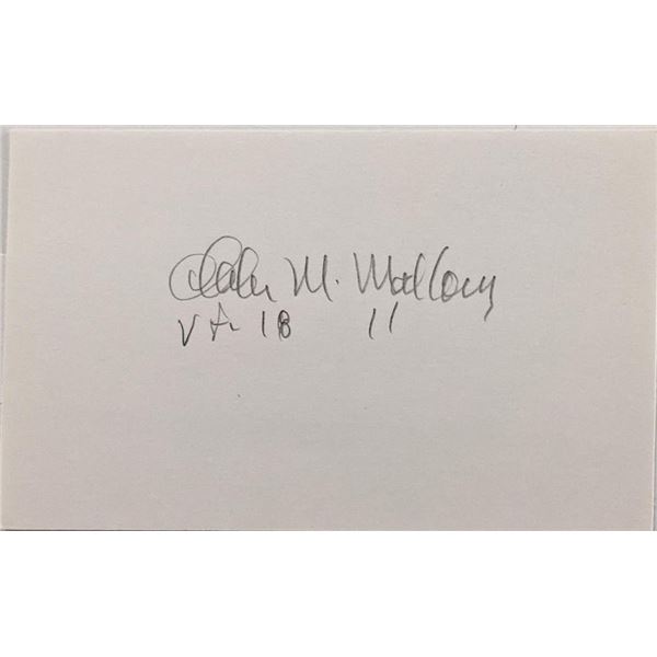WW2 Navy Ace Charles H. Mallory original signature