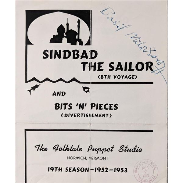 Puppeteer Basil Milovsoroff signed pamphlet