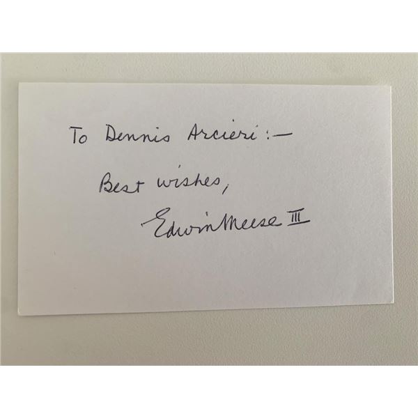 Edwin Meese III original signature