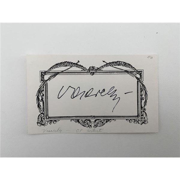 Victor Vasarely original signature