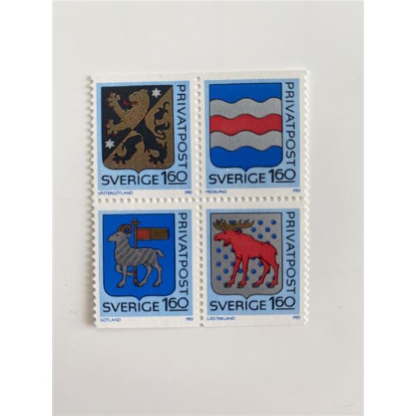 1983 Sweden Set of 4 stamps