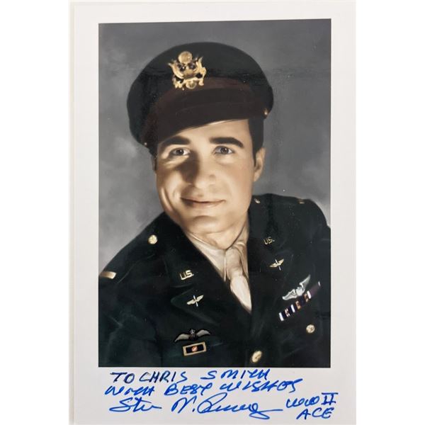 Fighter Ace Steven Nicholas Pisanos signed photo