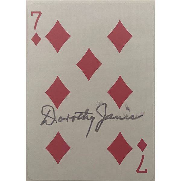 Actress Dorothy Janis signed playing card