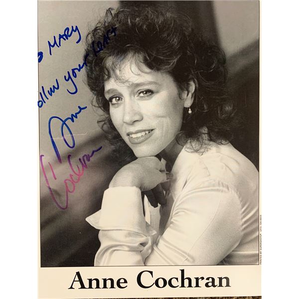 Grammy Award Winning Singer Anne Cochran signed photo
