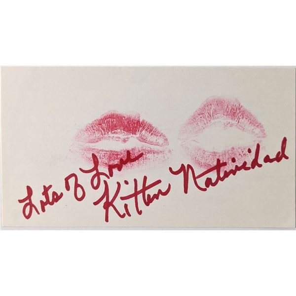 Playmate actress Kitten Natividad autograph