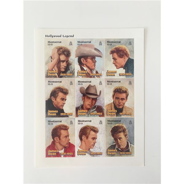 James Dean Stamp Set - Montserrat