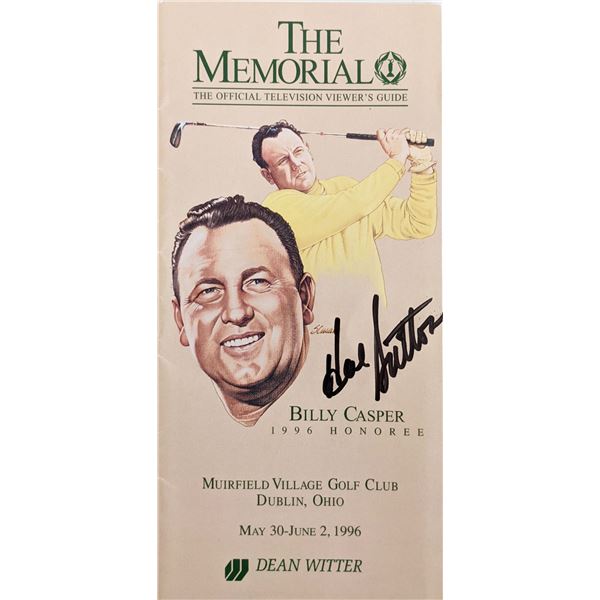 Pro Golfer Hal Evan Sutton signed 1996 Memorial Viewers Guide