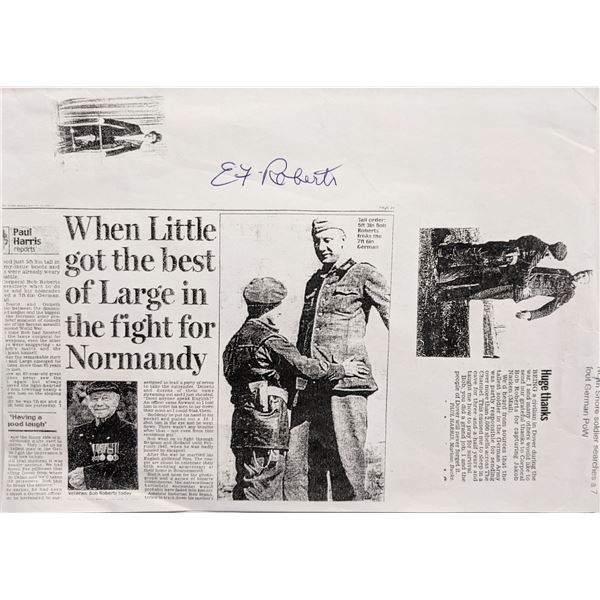 WW2 military E.F. Roberts signed newsletter