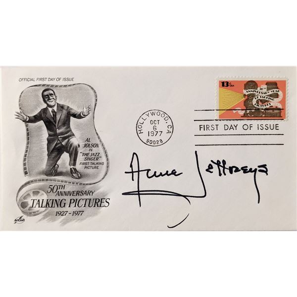 Toppers  Anne Jeffreys signed First Day Cover