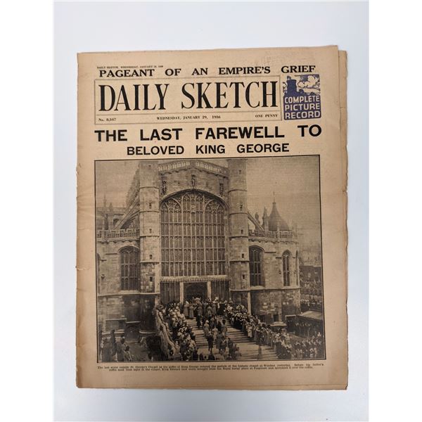 Daily Sketch 1936 Vintage Newspaper