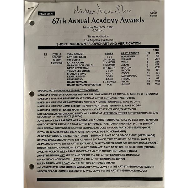 1995 Academy Awards schedule