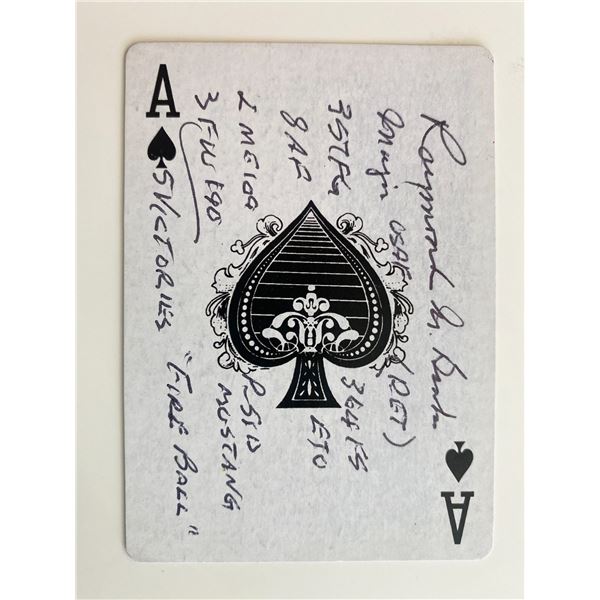 WWII Raymond M. Bank Signed Playing Card