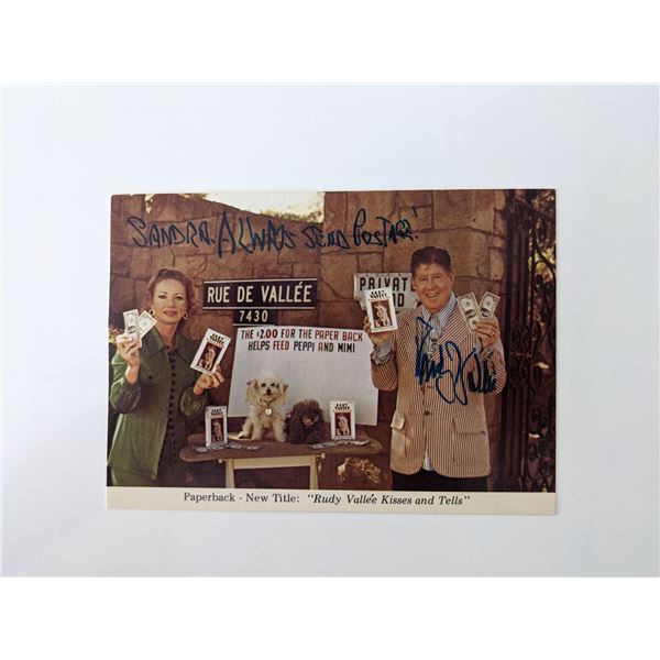 Rudy VallÃ©e signed postcard