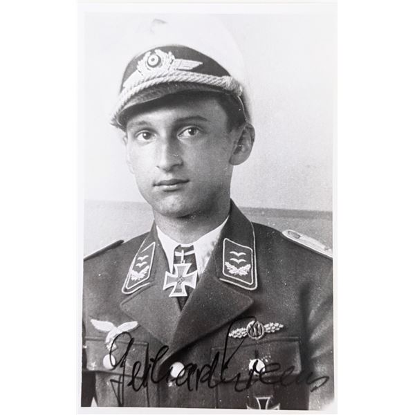 WW2 German Officer Gerhard Zoppoth signed photo