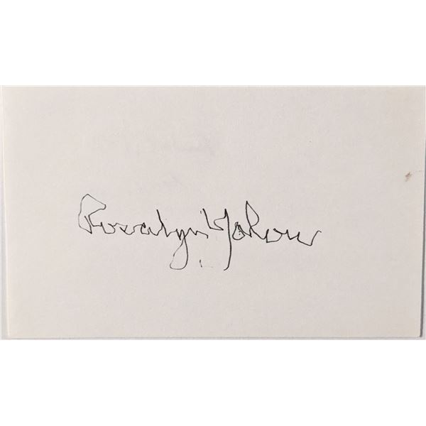 1972 Nobel Prize Rosalyn Yalow autograph