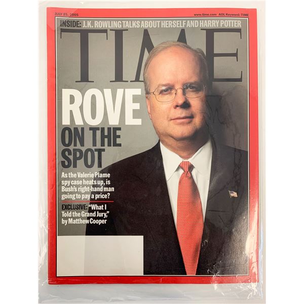 Time Magazine July 25 2005 Karl Rove Cover