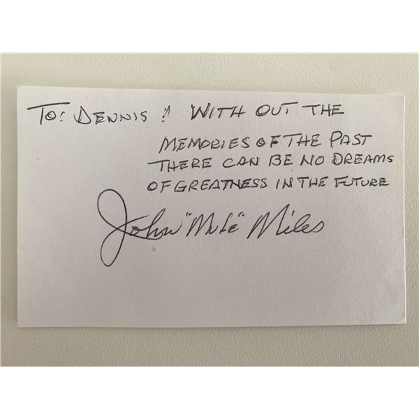 John "Mule" Miles original signature