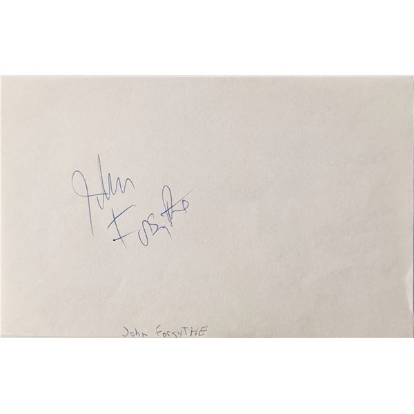 Actor John Forsythe autograph