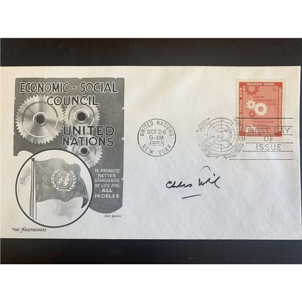 Charles Malik signed first day cover