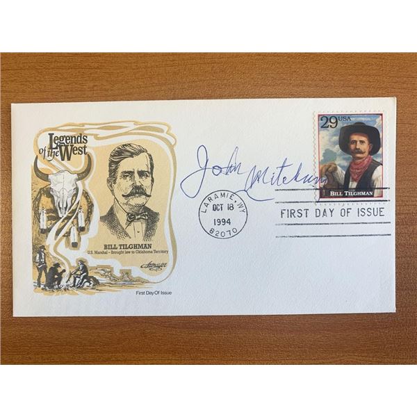 John Mitchum signed first day cover