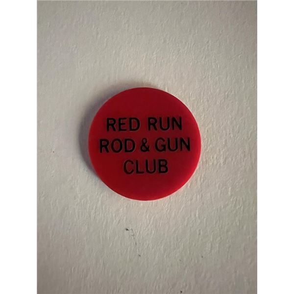 Red Run Rod & Gun club plastic disc