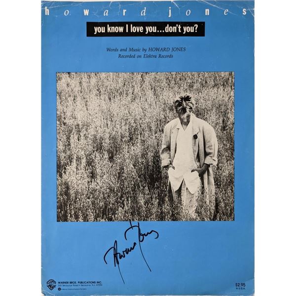 Howard Jones Signed Sheet Music