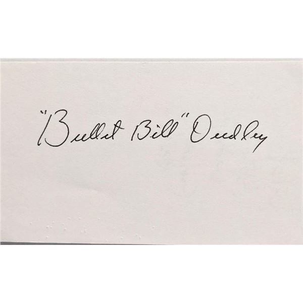 Football HOF Bullet Bill Dudley autograph