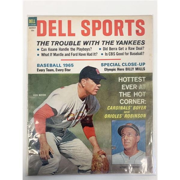 Dell Sports Baseball Magazine March 1965 - Ken Boyer - Brooks Robinson